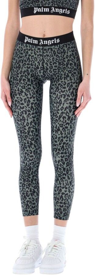 Palm Angels NEW PALM ANGELS Leopard Leggings Camo Stretchy Black XS Size 22" - 1 Thumbnail