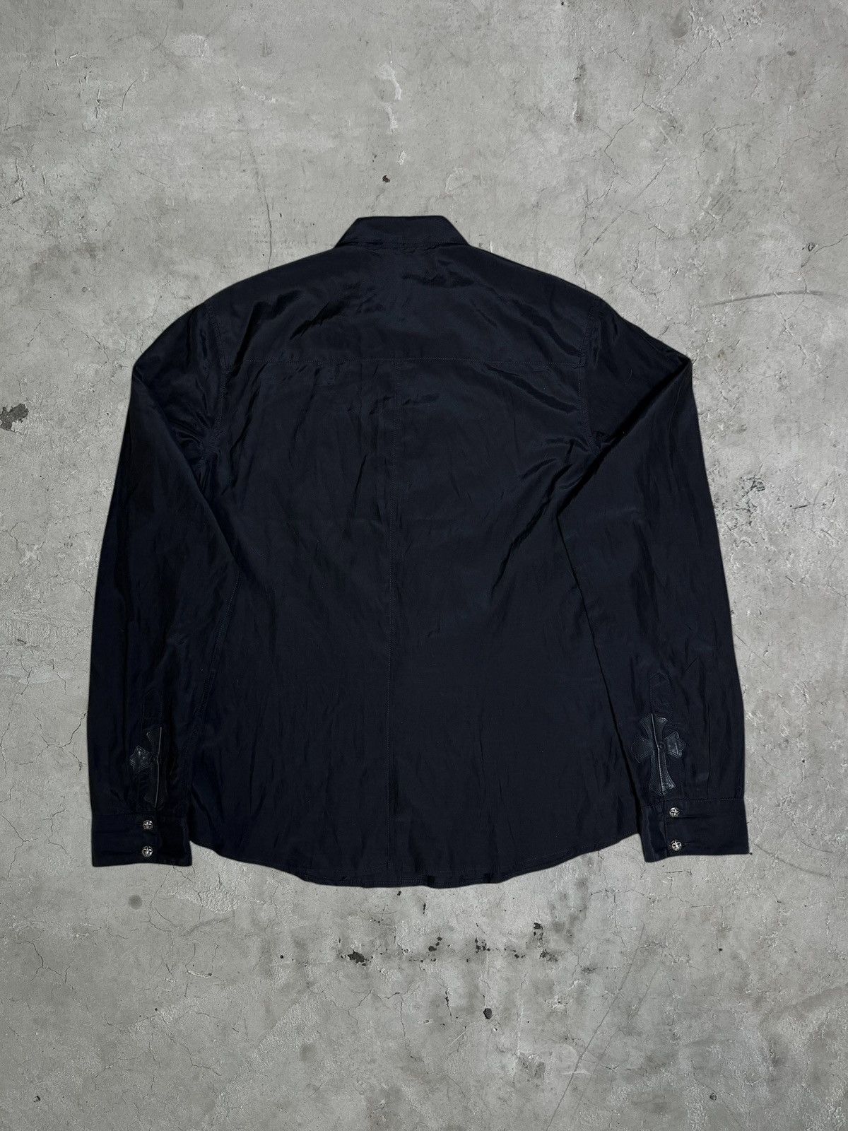 Chrome Hearts Chrome Hearts Leather Patch Silk Shirt Size US XL / EU 56 / 4 - 2 Thumbnail