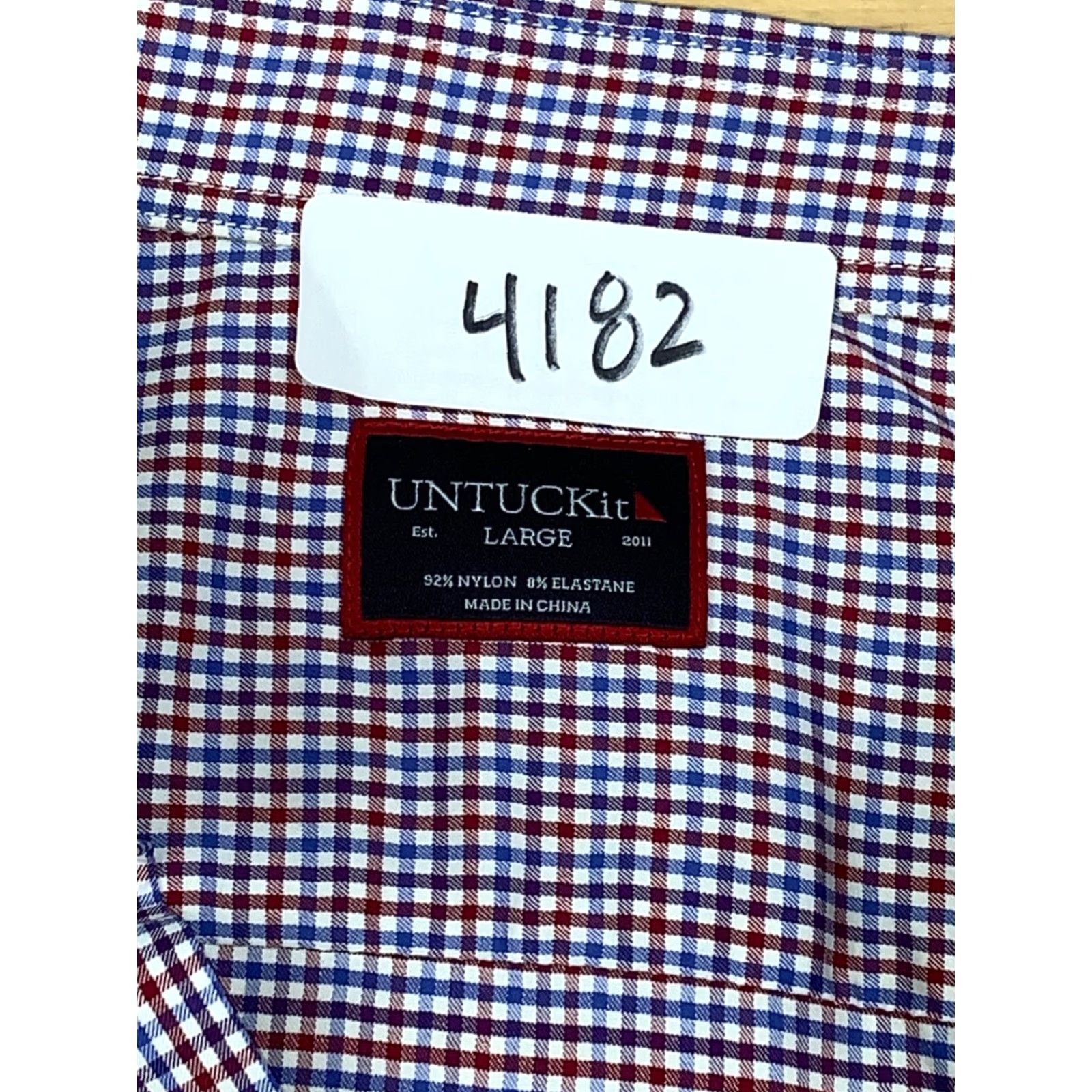 UNTUCKit UNTUCKit Lorimar Plaid Button-Up Shirt L Long Sleeve Casual Red Mens Button-Up Size US L / EU 52-54 / 3 - 3 Thumbnail