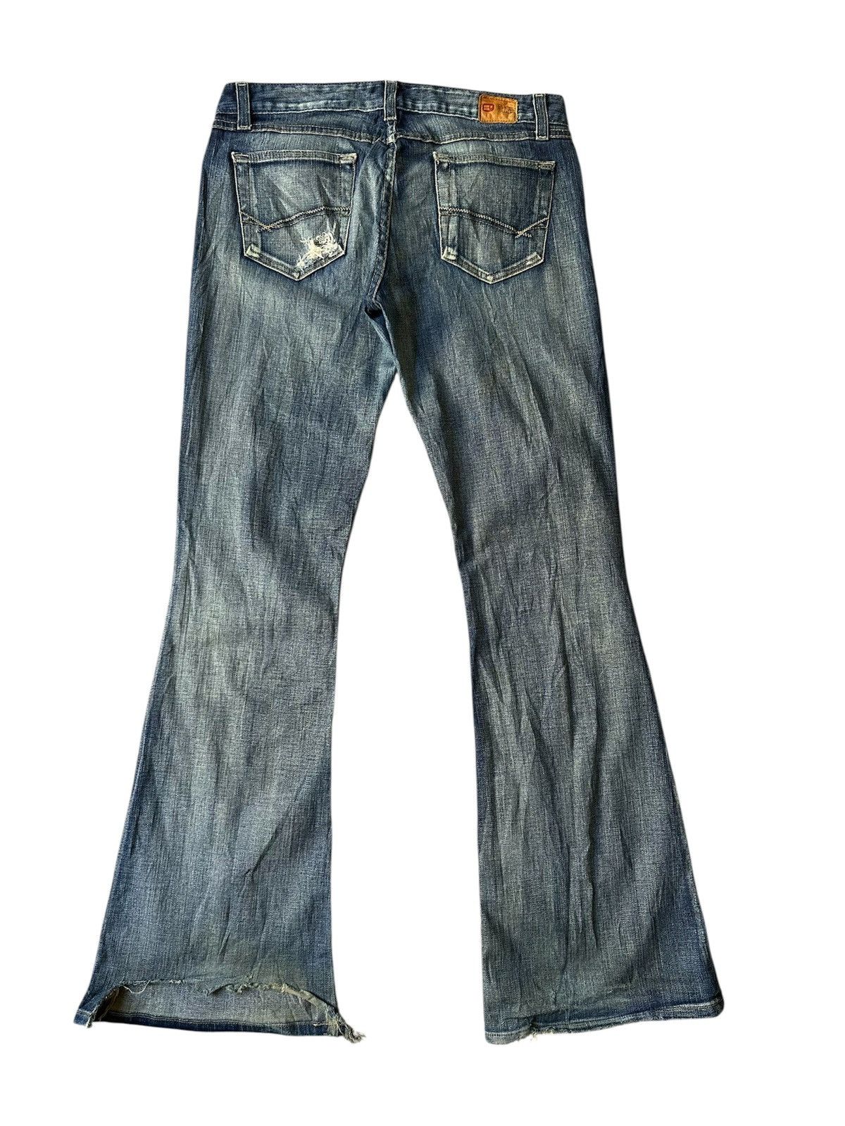 Japanese Brand FLARE Bike Denim Distressed Low Rise Jeans Size US 32 / EU 48 - 2 Thumbnail