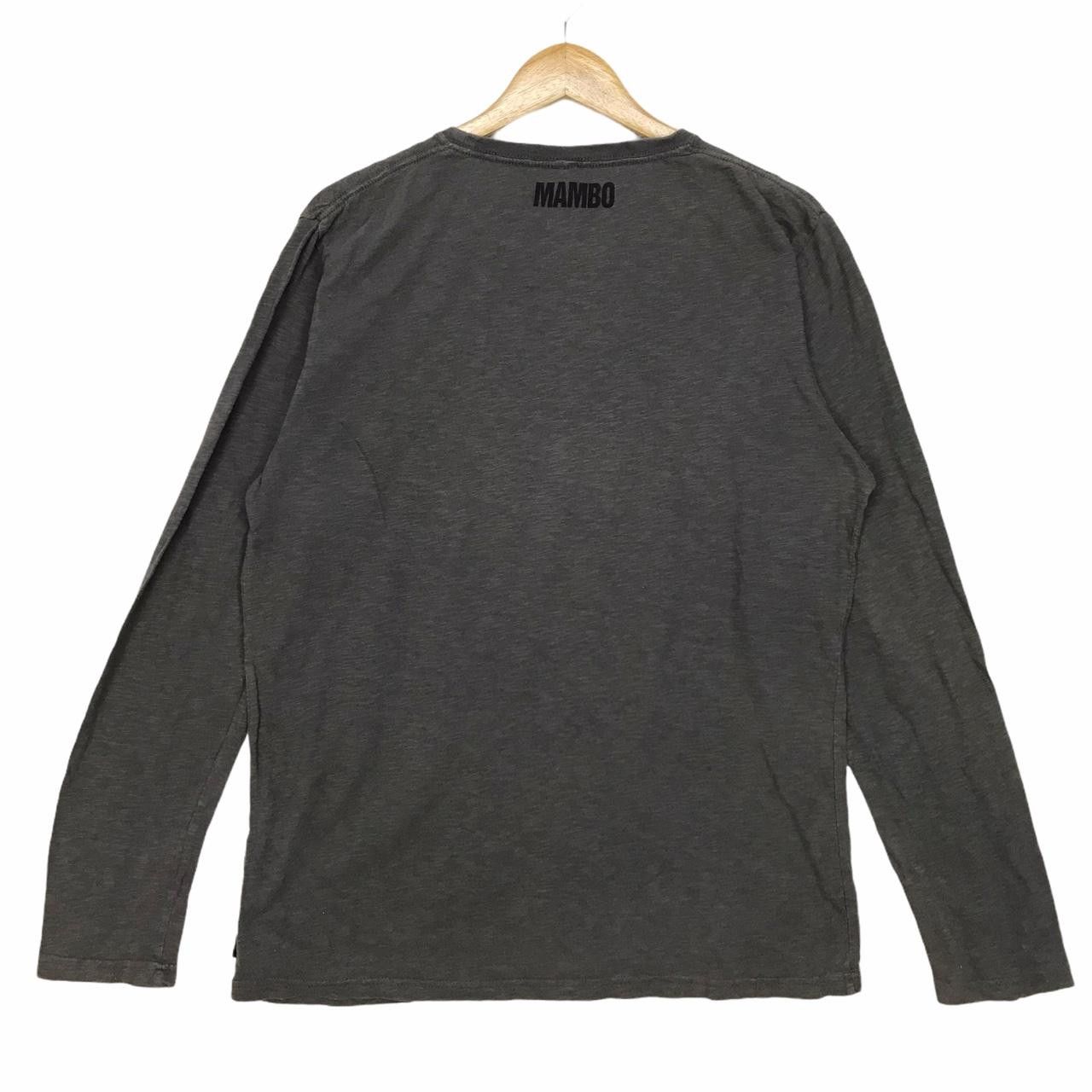 Mambo Vintage MAMBO Big Logo Spell Out Grey Long Sleeve Tee Size US L / EU 52-54 / 3 - 3 Thumbnail