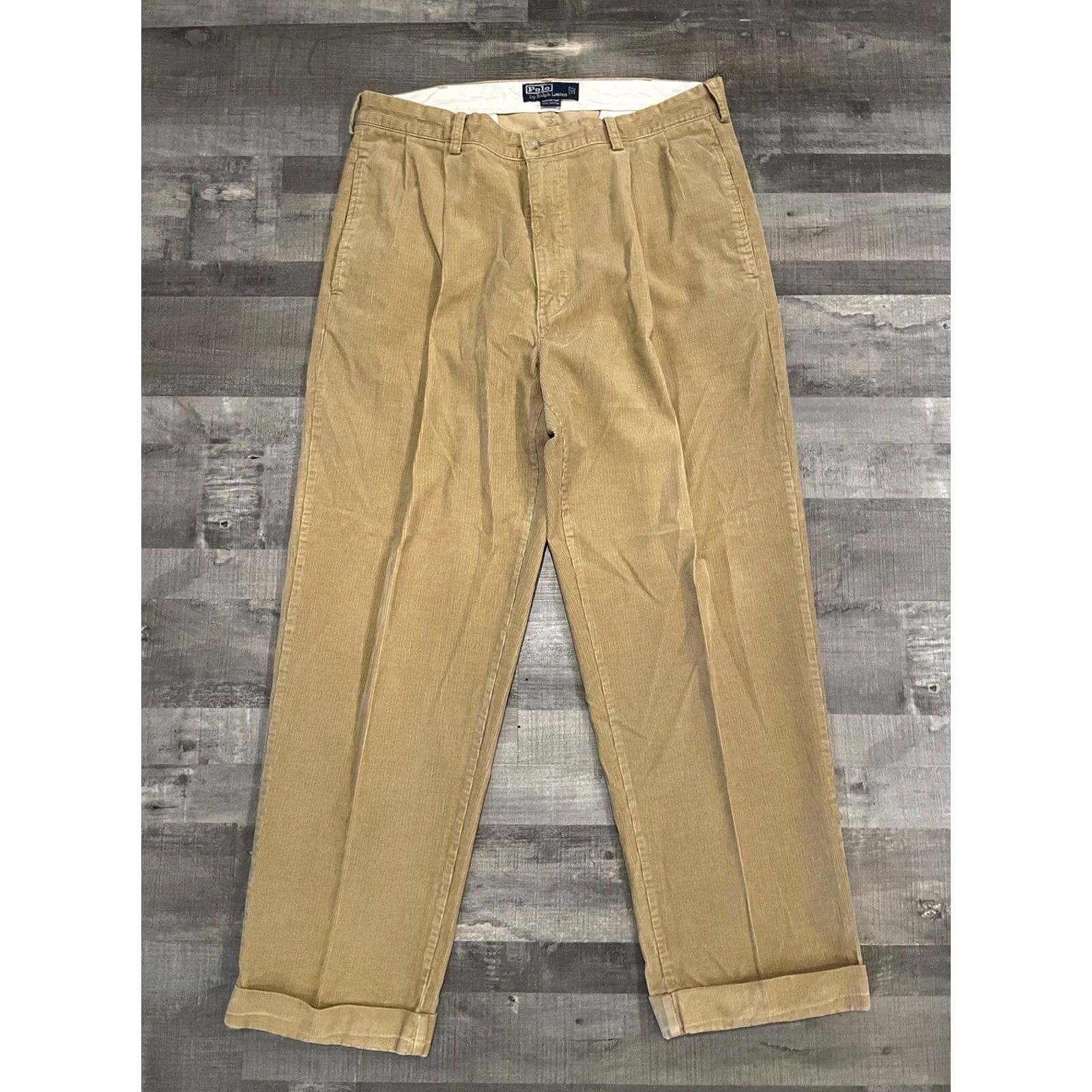 Polo Ralph Lauren Polo Ralph Lauren Mens Corduroy Pleated Pants - 36x30 Hammond Size US M / EU 48-50 / 2 - 3 Thumbnail