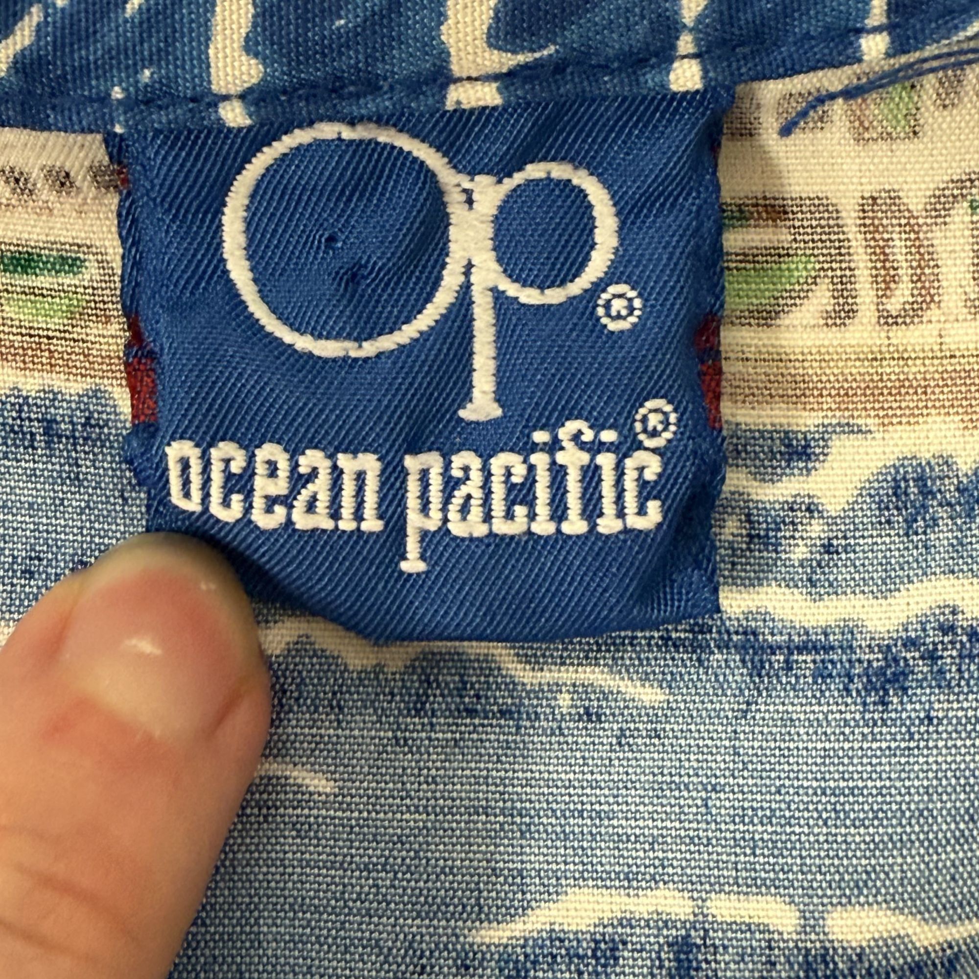Ocean Pacific Vtg OP Ocean Pacific Blue SANTA CATALINA Hawaiian Shirt Size US M / EU 48-50 / 2 - 5 Thumbnail