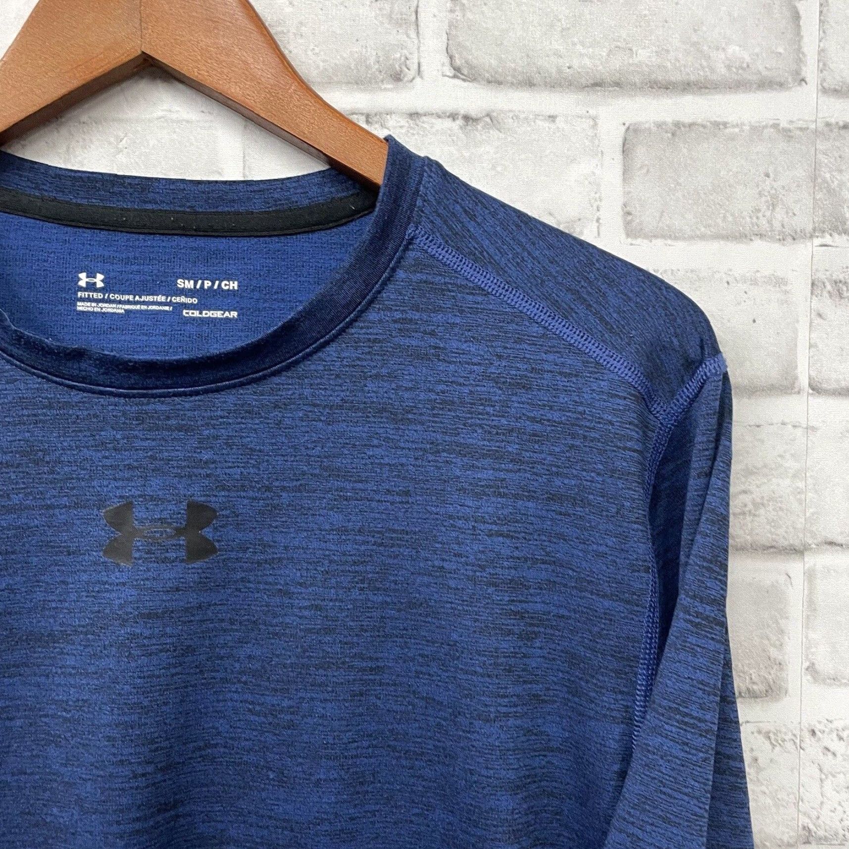 Under Armour Under Armour ColdGear Striped Long Sleeve Tee Mens Size S Blue Size US S / EU 44-46 / 1 - 2 Thumbnail