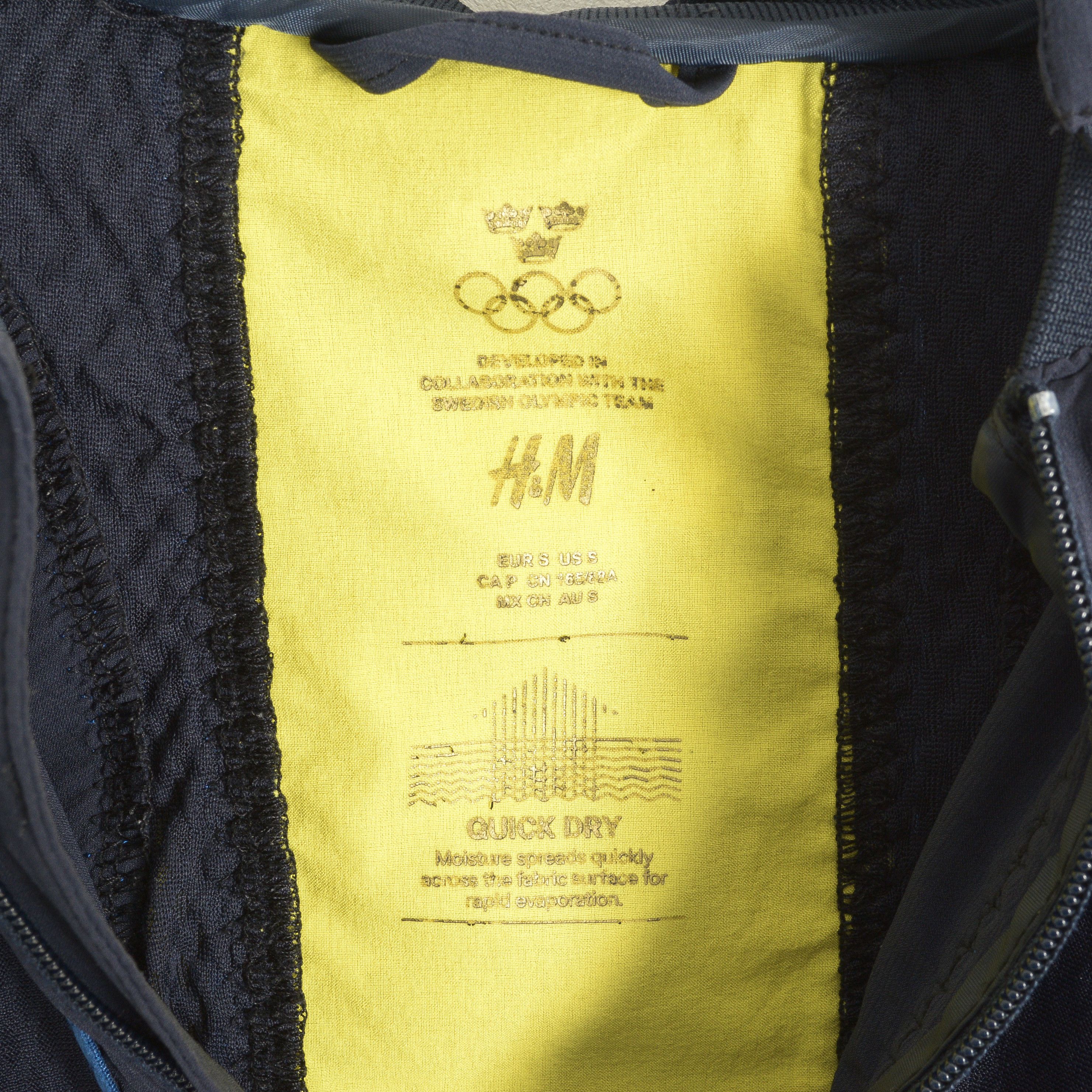 H&M Sweden Olympic Team 2016 S Quickdry Jacket Hooded Jumper Top Size S / US 4 / IT 40 - 8 Thumbnail