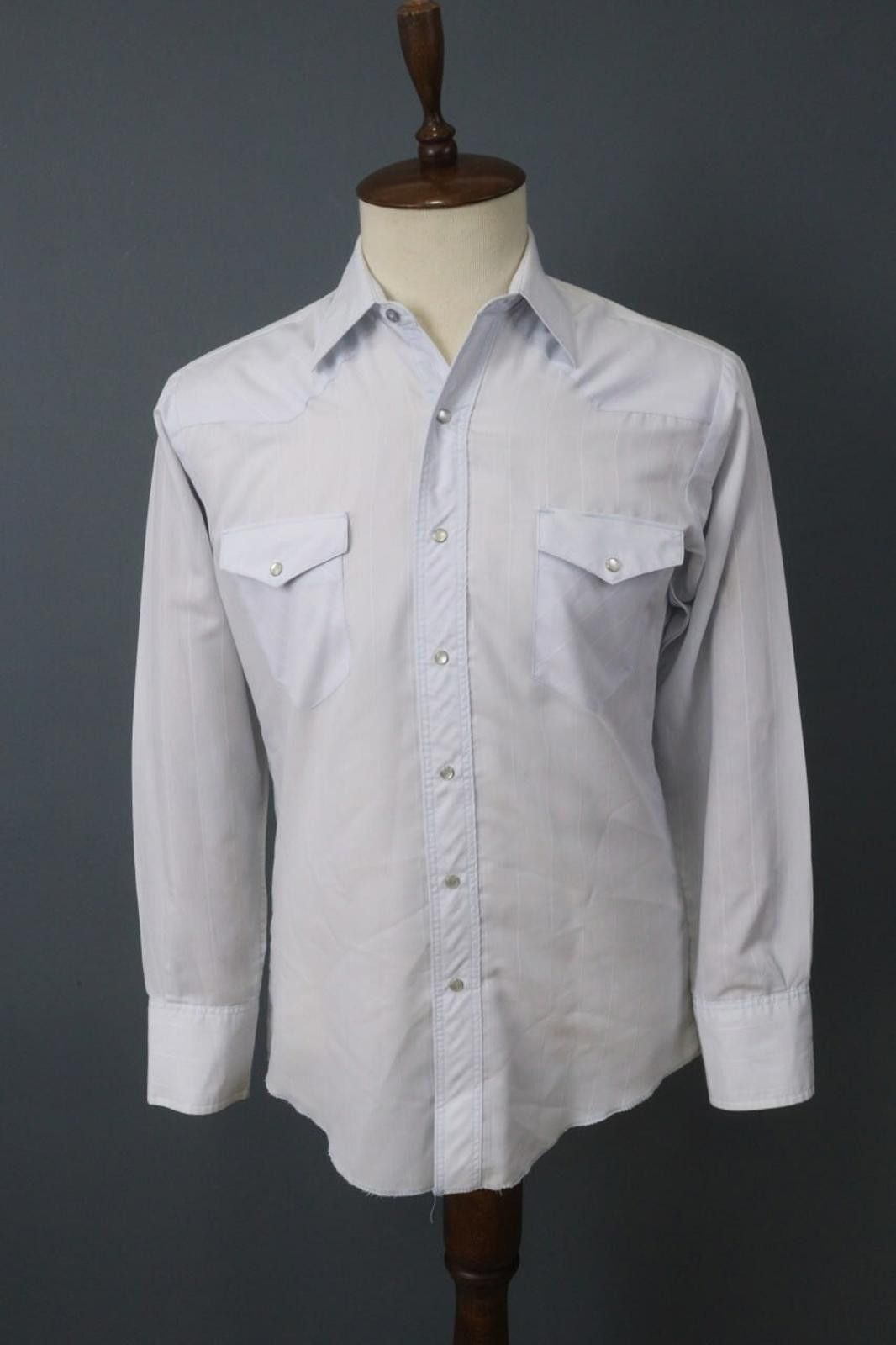 Wrangler Wrangler Blue Collared Snap Front Western Shirt Size M Size US M / EU 48-50 / 2 - 1 Thumbnail