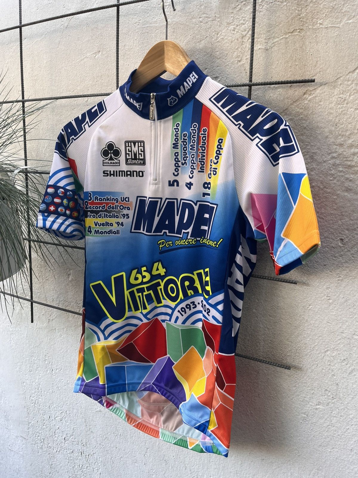Other SMS Santini Vintage Cycling Jersey MAPEI Size US S / EU 44-46 / 1 - 3 Thumbnail