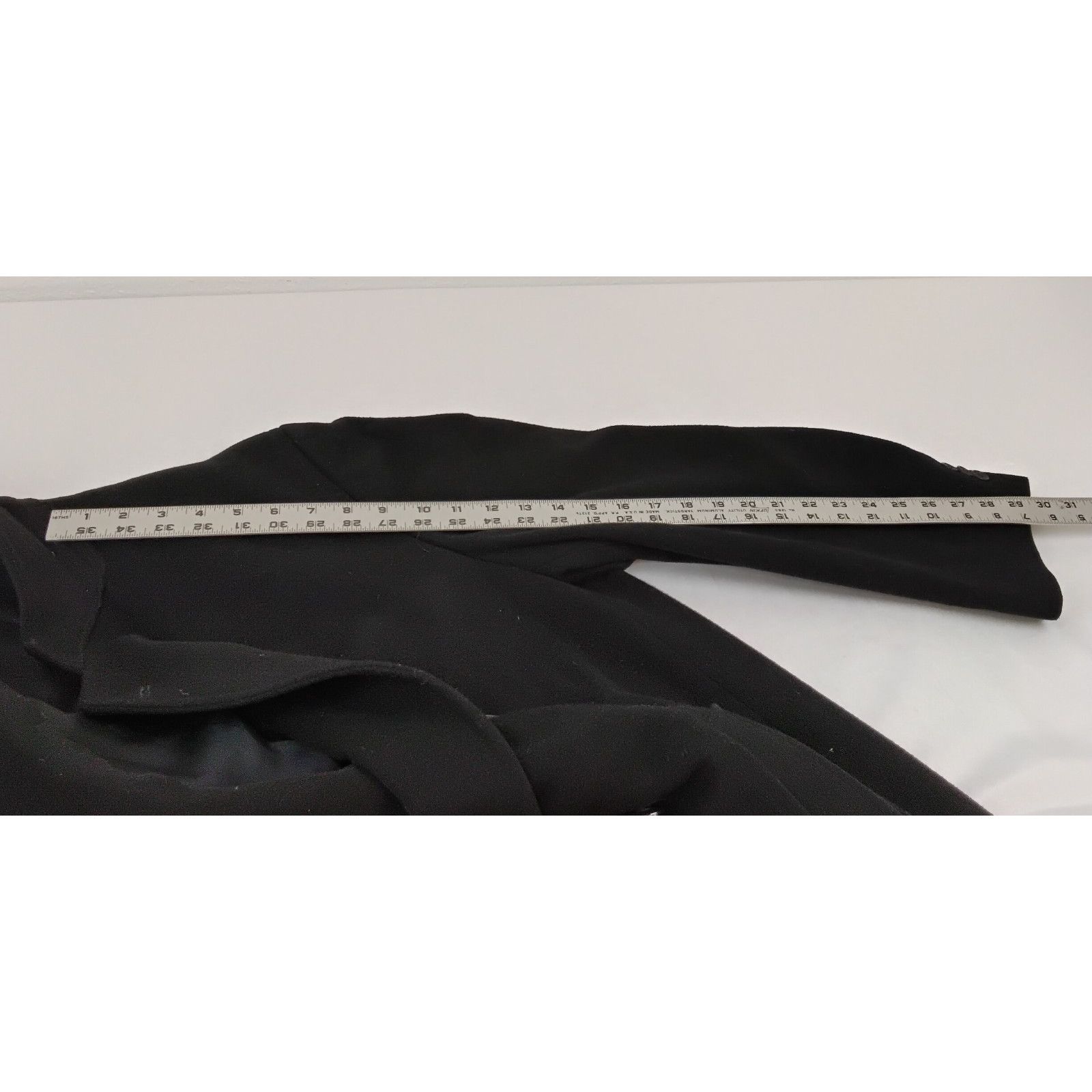 Other Christian Aujard Peacoat Men's 46 Chest Black Cashmere Blend Size US L / EU 52-54 / 3 - 10 Thumbnail