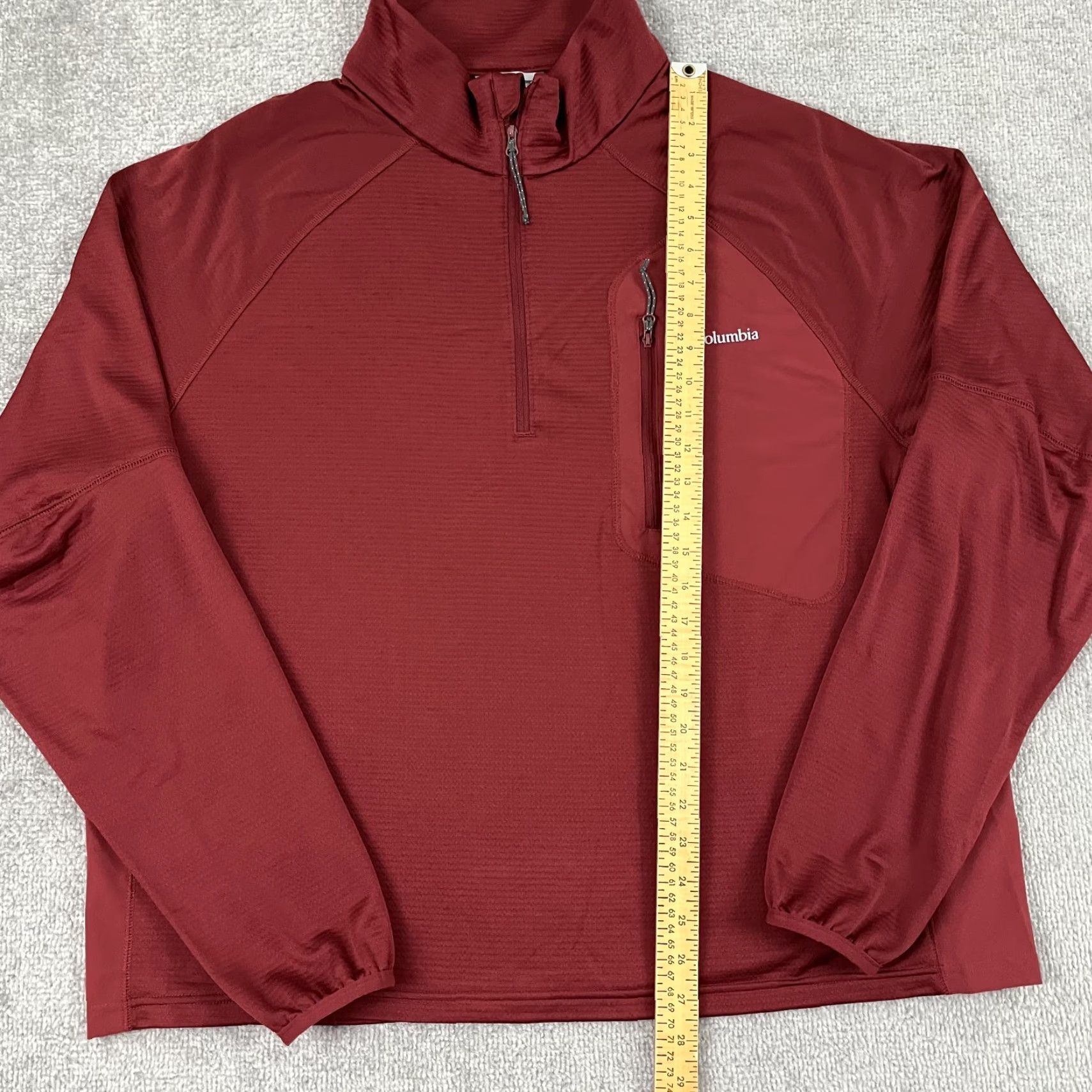Vintage Columbia Jacket Mens 2XL Red Quarter Zip Pullover Zipped Pocket Long Sleeve Casual Outdoor Sports Jacket Men XXL Red Size US XXL / EU 58 / 5 - 4 Thumbnail