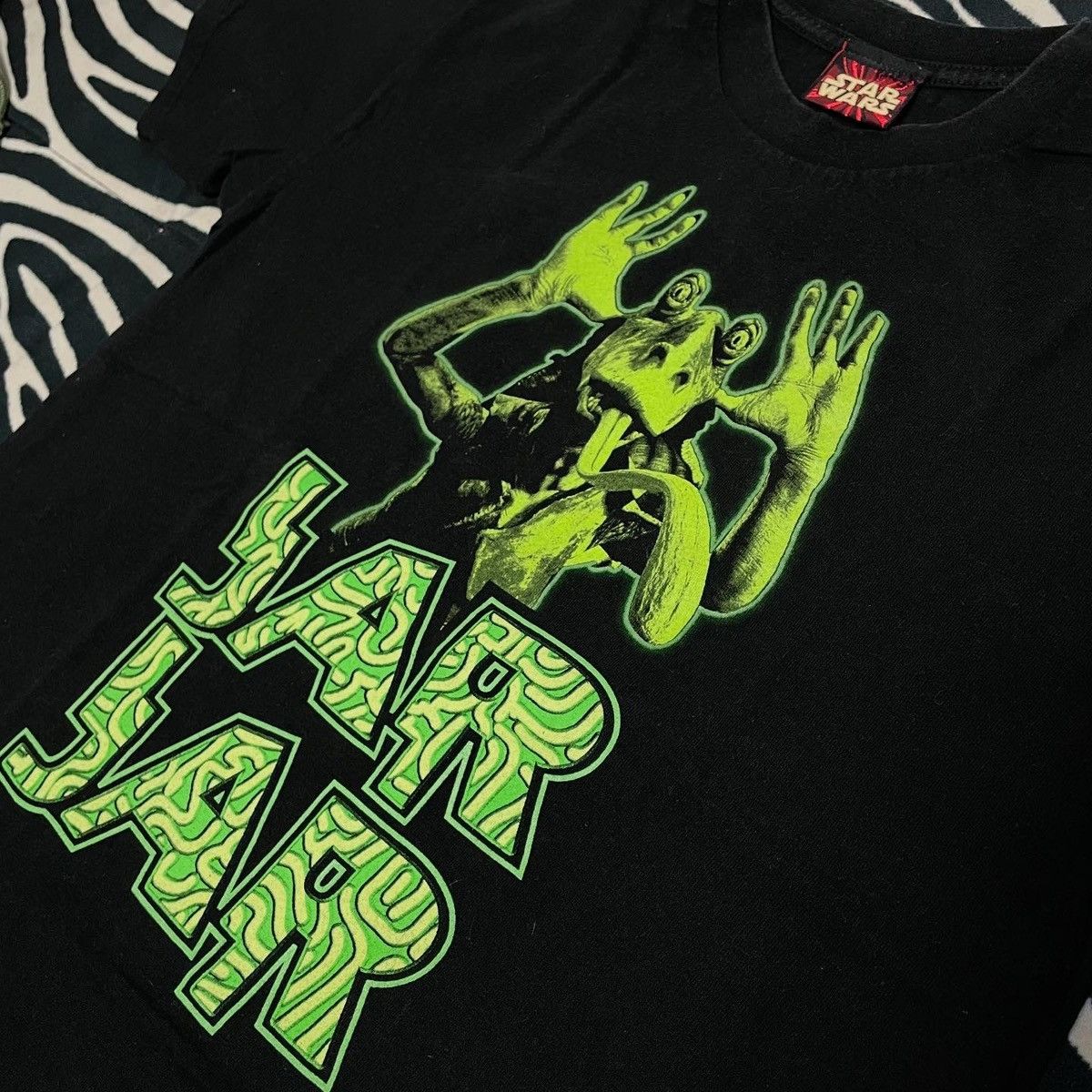 Star Wars Vintage 90s Jar Jar Binks Star Wars Movie T-Shirt Size US M / EU 48-50 / 2 - 4 Thumbnail