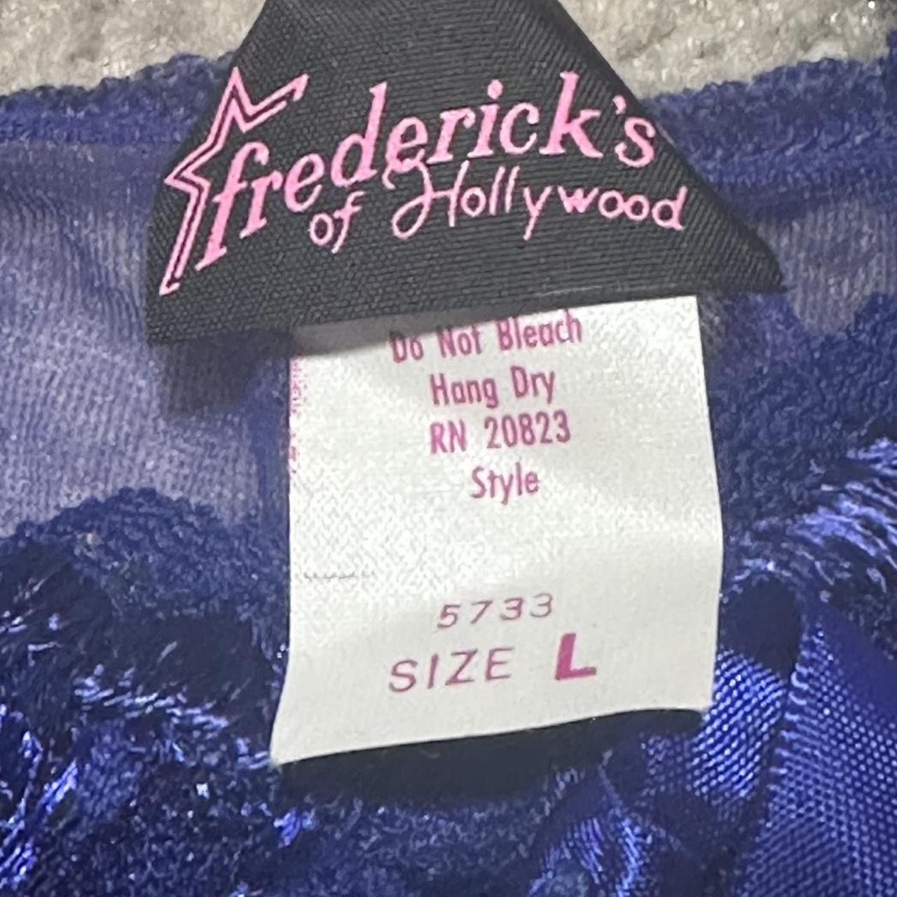 Other Vintage Fredrick’s of Hollywood blue floral lace body suit Size L / US 10 / IT 46 - 4 Thumbnail