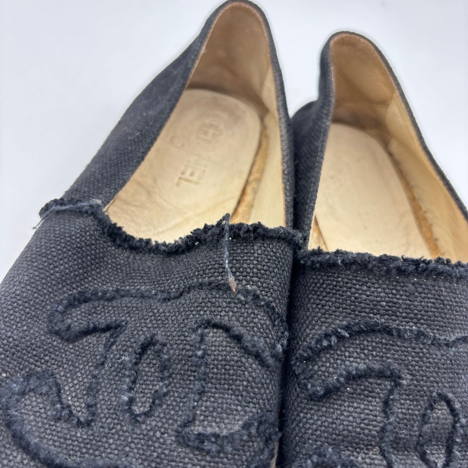 Chanel Chanel CC Logo Canvas Black Cap Toe Espadrilles Women's 40 Size US 10 / IT 40 - 13 Thumbnail