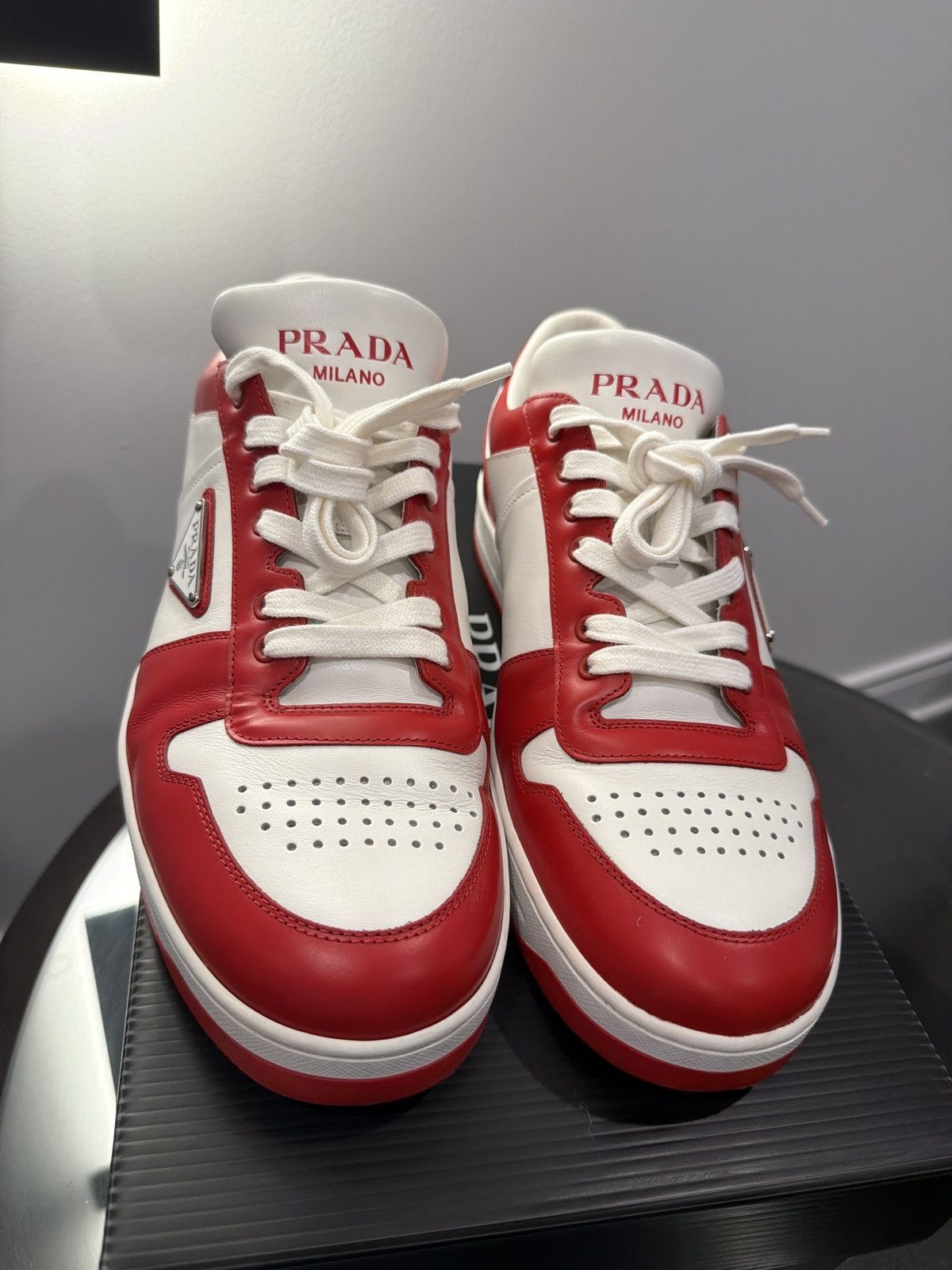 Prada Prada Downtown Red/White Size 9 -Excellent Condition Size US 9 / EU 42 - 6 Thumbnail