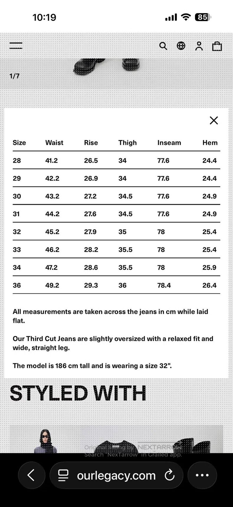Our Legacy Our Legacy Gray denim pants Size US 30 / EU 46 - 8 Thumbnail