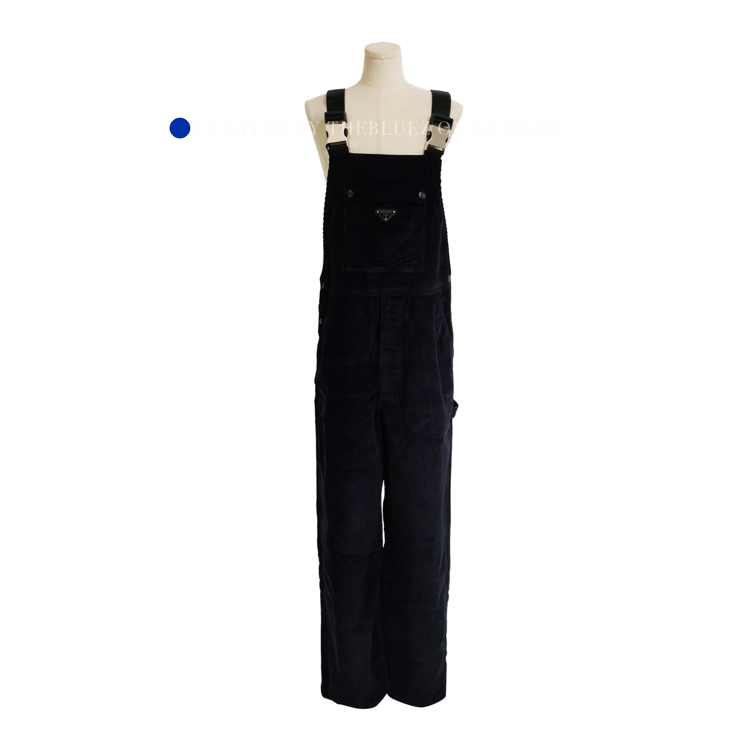 Prada Blue Corduroy Overalls in Size 32 Size US 32 / EU 48 - 1 Thumbnail