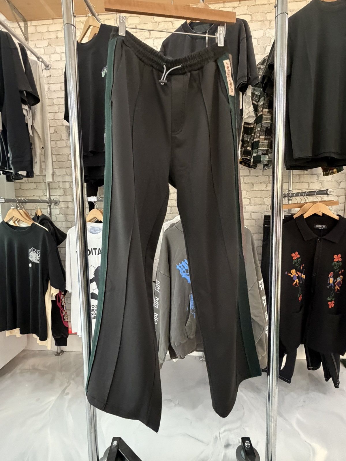 Other Jungles Jungles “ Weave Panel “ Black/Green Pants Size US 30 / EU 46 - 1 Thumbnail