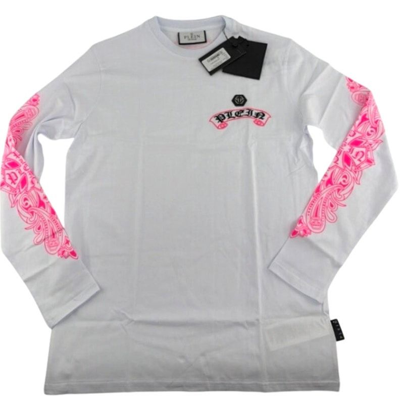 Philipp Plein Philipp Plein Fuxiafluo Chrome Crest Long Sleeve T-Shirt L Size US L / EU 52-54 / 3 - 6 Thumbnail