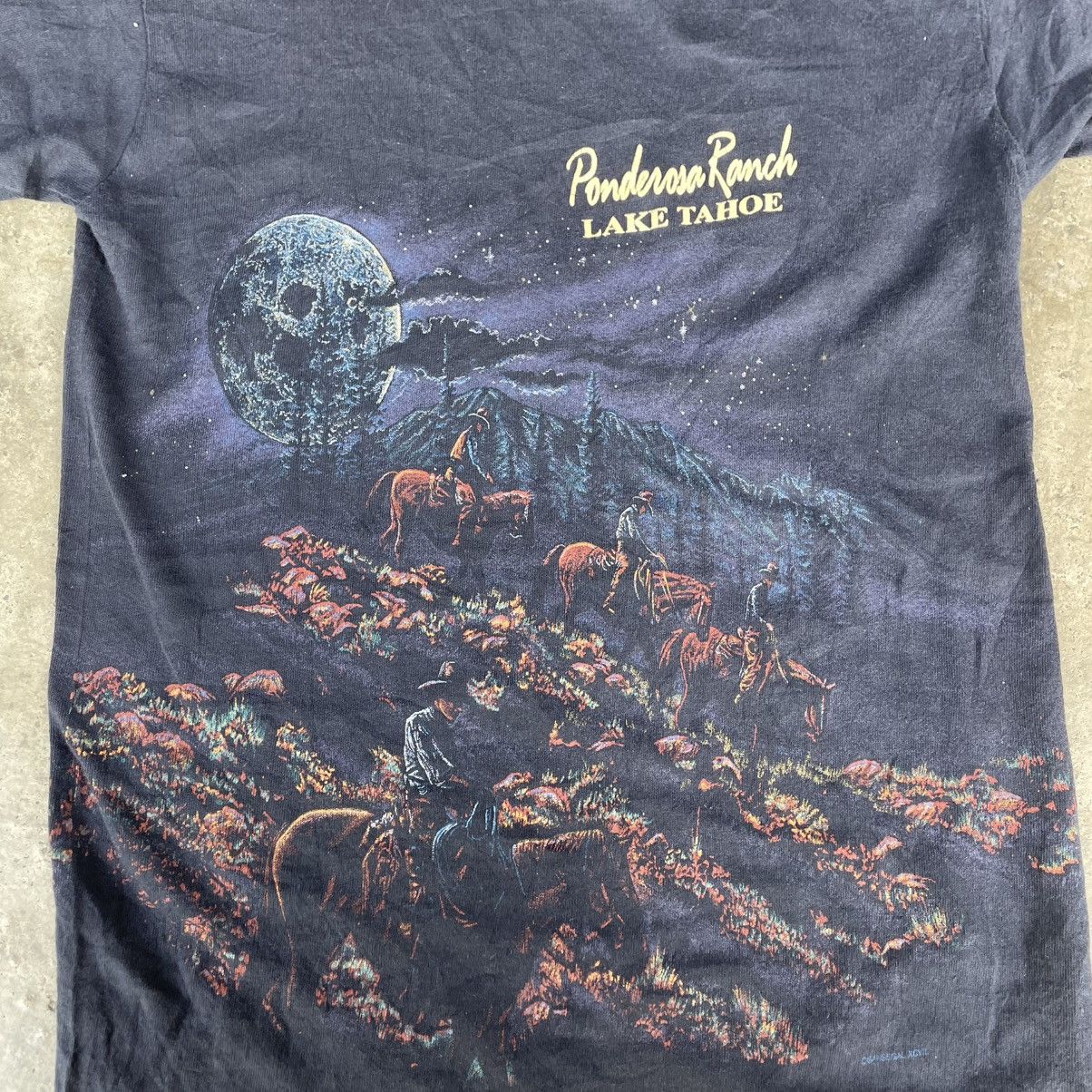 Habitat × Vintage 🔥Vintage 90s Lake Tahoe A Man With A Horse Mirror Print Tee Size US XXS / EU 40 - 3 Thumbnail