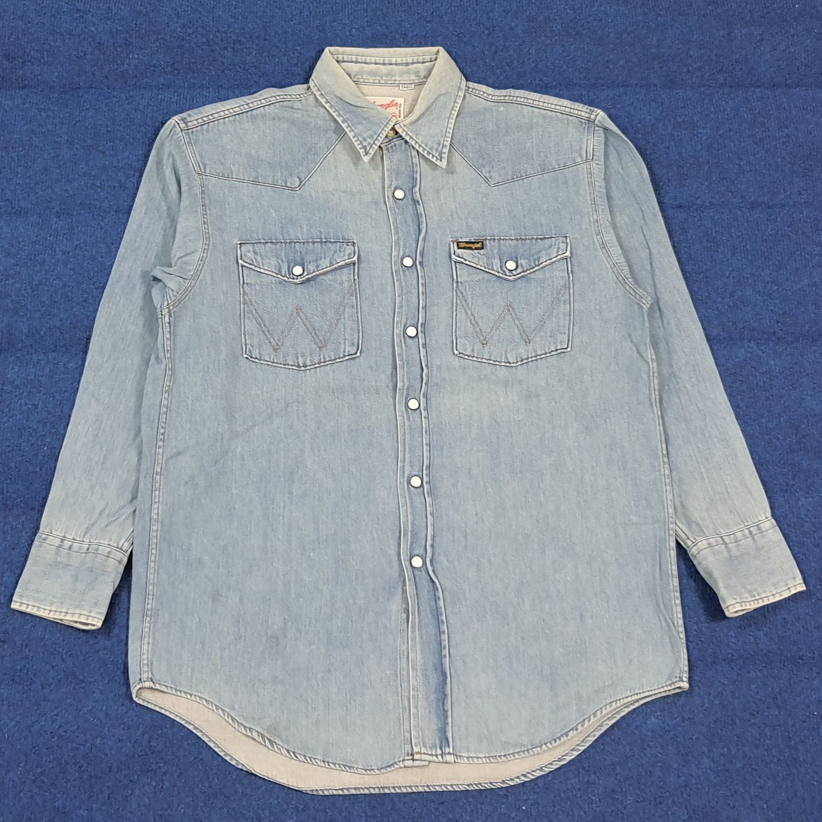 Wrangler Vintage Wrangler Denim West Style Button Up Shirt C299N54 Size US S / EU 44-46 / 1 - 1 Thumbnail