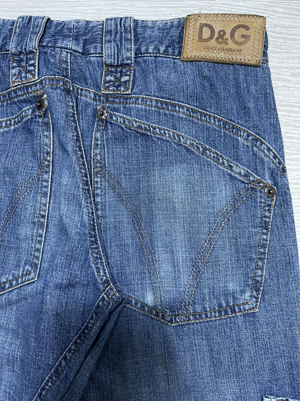 Dolce & Gabbana Dolce & Gabbana - AW03 Denim Parachute Carpenter Cargo Pants Size US 30 / EU 46 - 9 Thumbnail