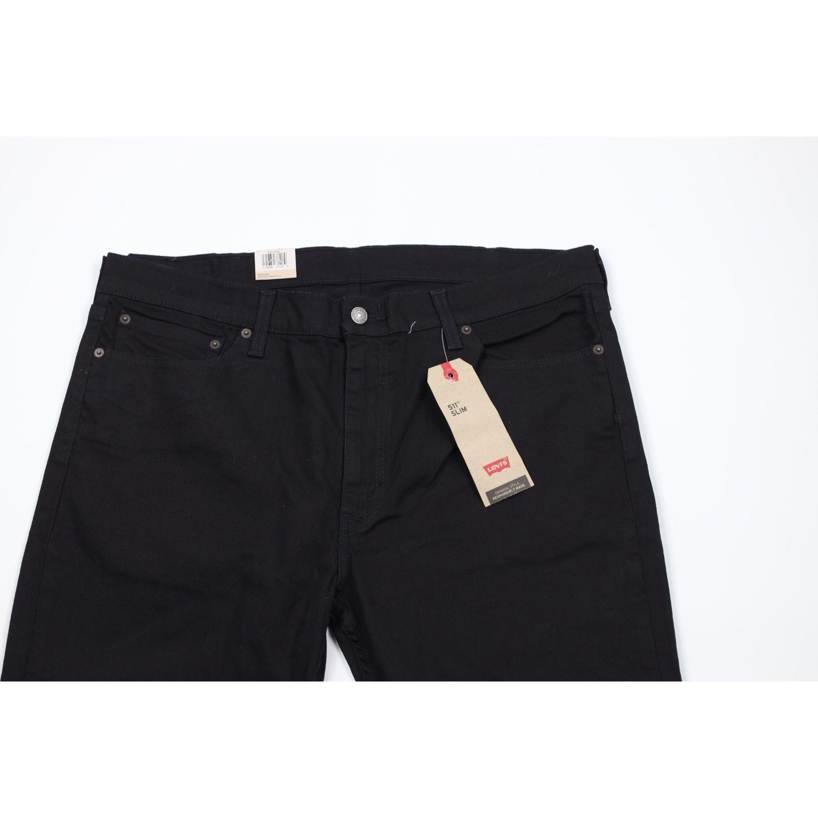 Levi's New Levis 511 Stretch Slim Fit Denim Jeans Black Size US 38 / EU 54 - 2 Thumbnail