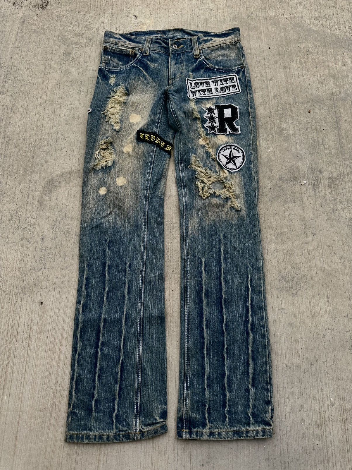 Hysteric Glamour 2000s Rare clone jeans patchwork distressed punk style Size US 30 / EU 46 - 1 Thumbnail