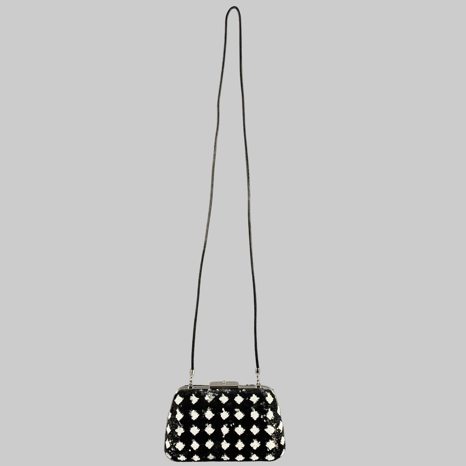 Balenciaga BALENCIAGA Black White Sequined Evening Handbag Size ONE SIZE - 2 Thumbnail