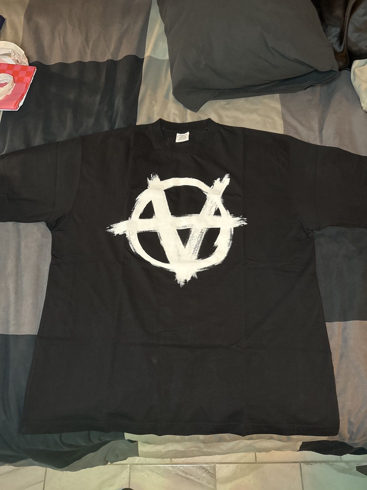 Vetements VETEMENTS Double Anarchy Logo T-Shirt BLACK SMALL 