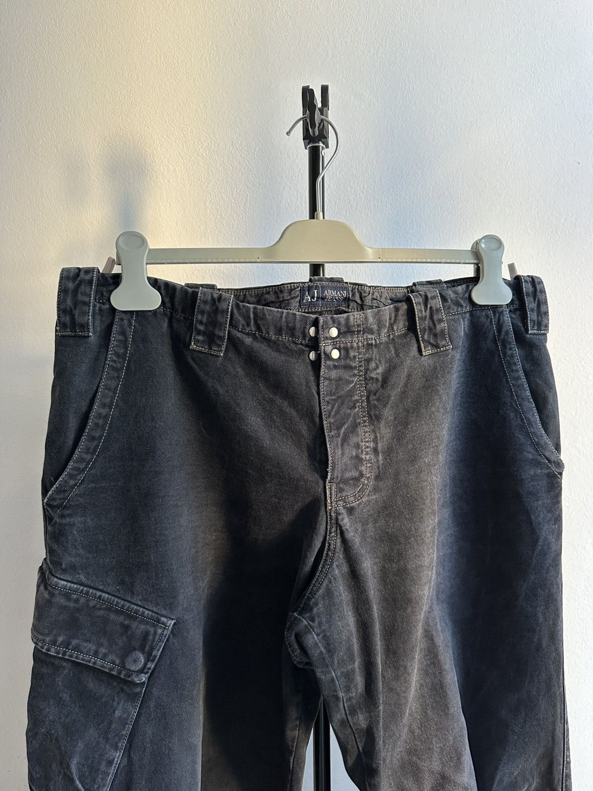 Armani Armani Jeans Fireman Archive 90s Faded Zipped Cargo Pants Size US 34 / EU 50 - 8 Thumbnail