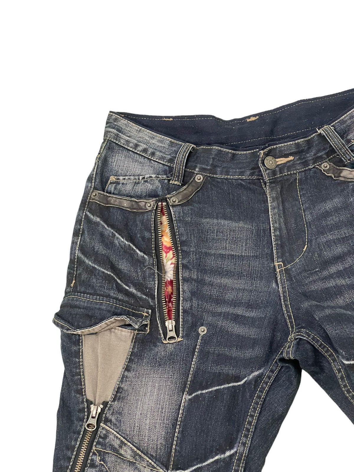 PPFM Slim Jeans PPFM Japan Multizipped Faded 8🟦4 Size US 32 / EU 48 - 8 Thumbnail