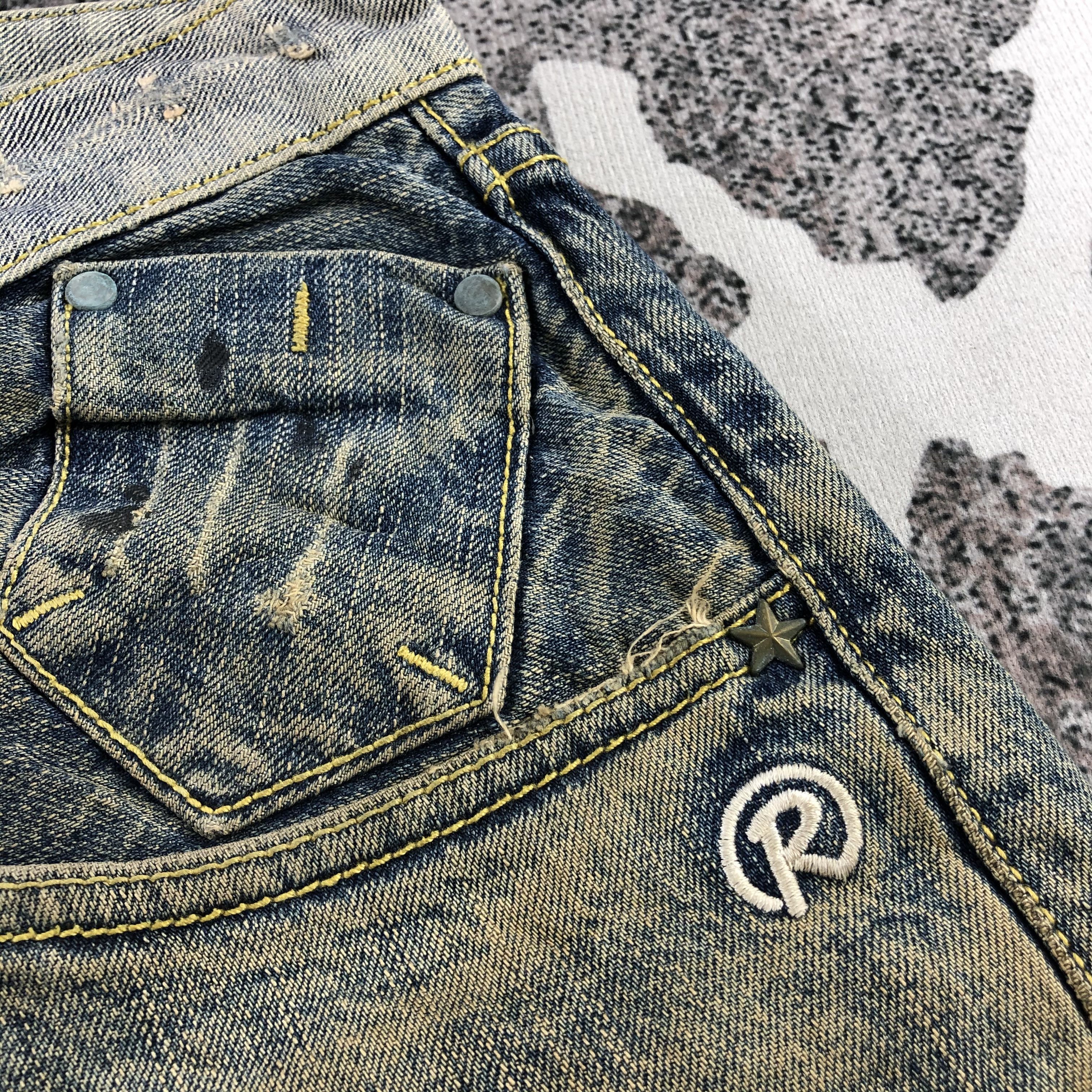 Japanese Brand Real B Voice Jeans Rusty Distressed Denim KJ744 Size US 32 / EU 48 - 11 Thumbnail