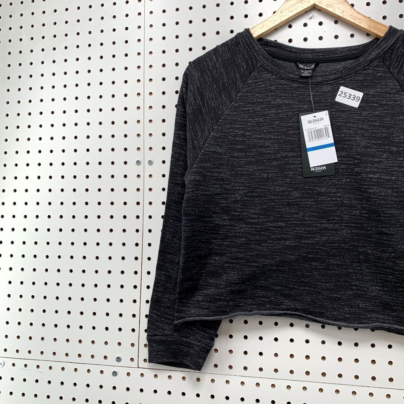 Hudson HUDSON Cropped Sweatshirt Black Womens XL Long Sleeve Crewneck Pullover Sweatshirt Size XL / US 12-14 / IT 48-50 - 3 Thumbnail
