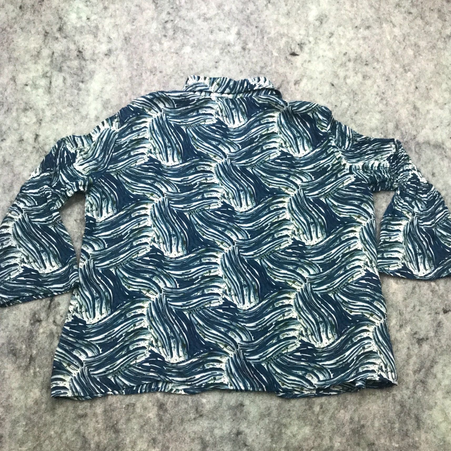 Vintage B. Moss Womens Shirt Tailor Blue Button-Down Oversized Small Flowy Regular Top Front Collar Button-Up Knit? Size S / US 4 / IT 40 - 7 Thumbnail