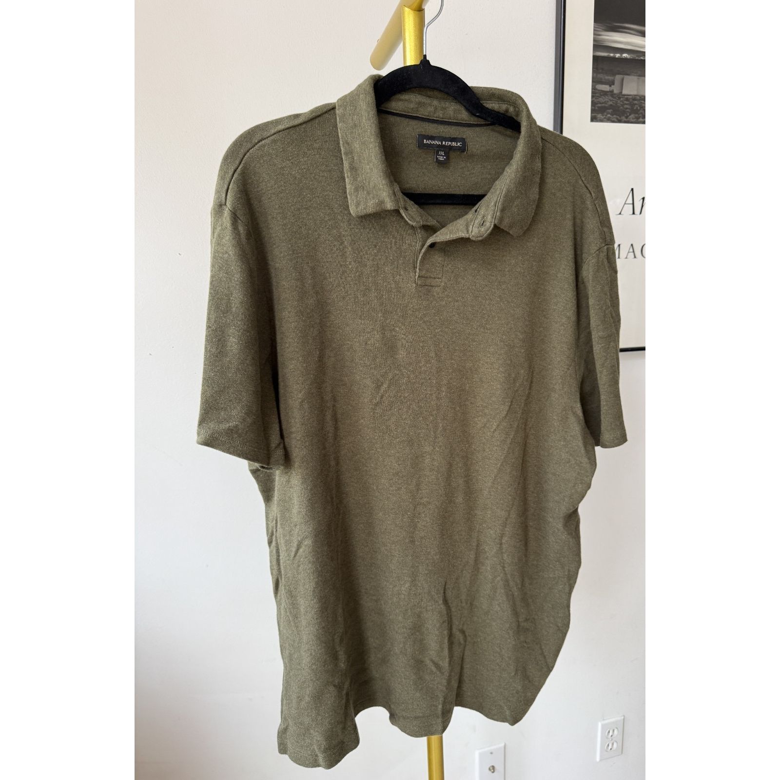 Banana Republic Banana Republic Mens XXL Green Polo Shirt Cotton Classic Ca Size US XXL / EU 58 / 5 - 1 Thumbnail