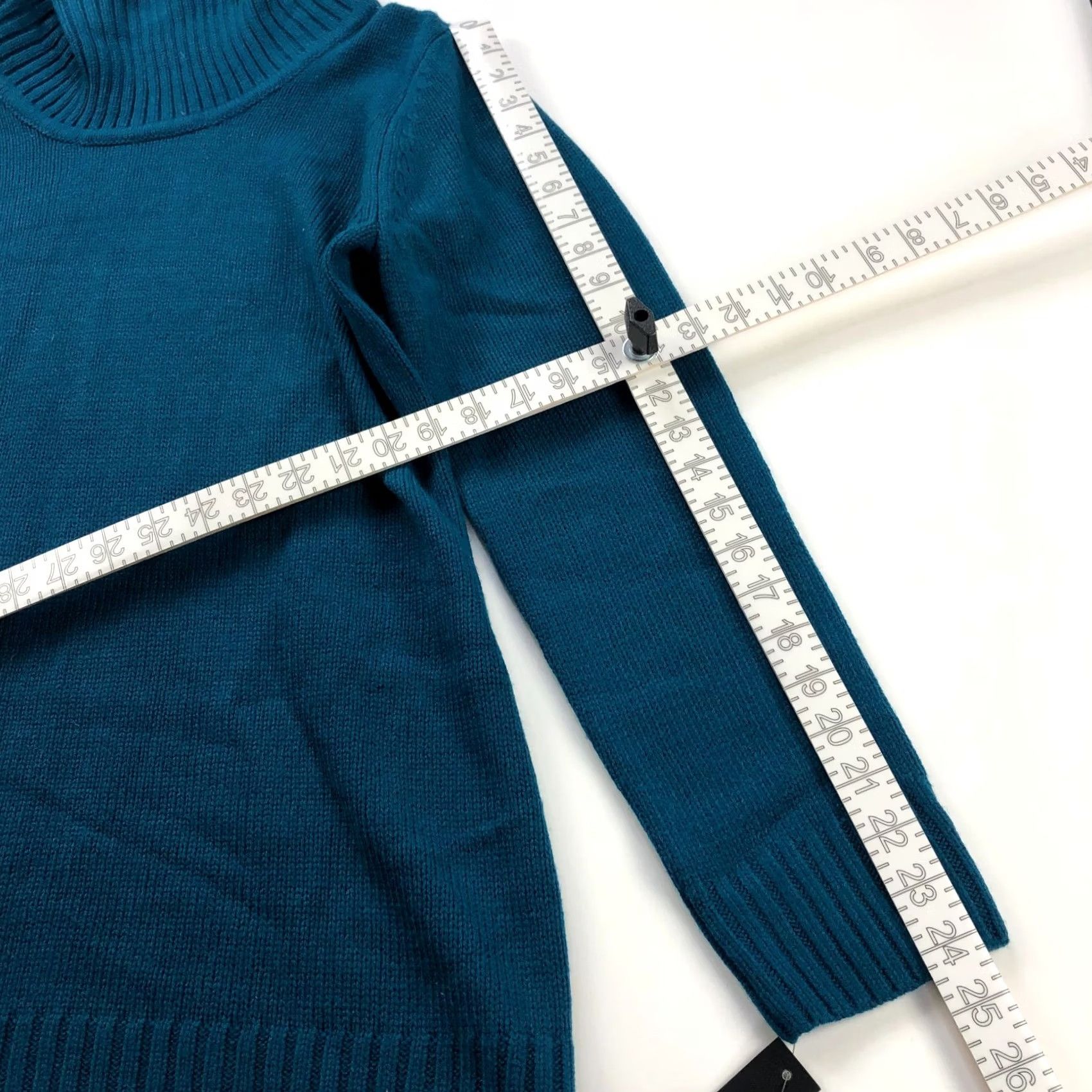 Vintage AB Studio XL Acrylic Cowl Neck Tunic Pullover Sweater Teal Blue Women Shirt/Top Size XL / US 12-14 / IT 48-50 - 5 Thumbnail