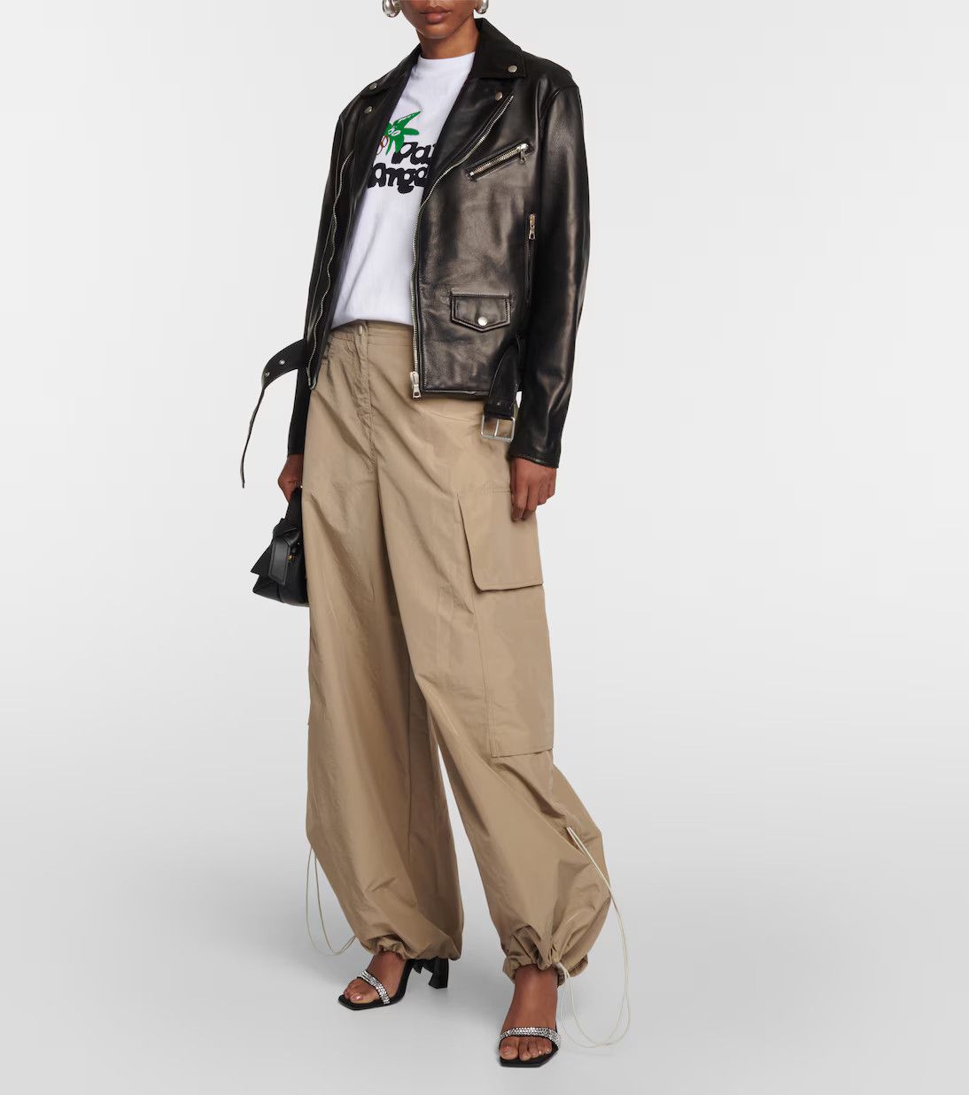 Palm Angels o1y1125 Cargo Sweatpant in Beige Size 27" / US 4 / IT 40 - 2 Thumbnail