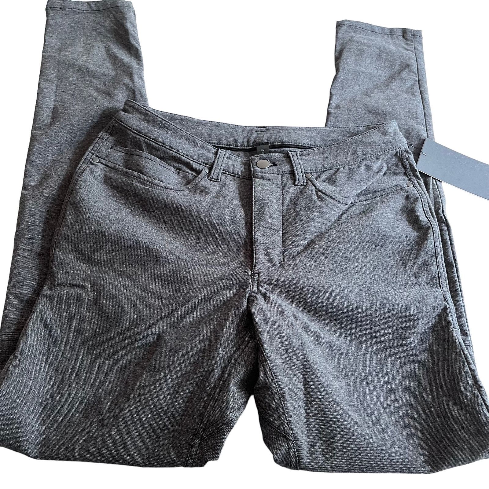Lululemon Lululemon Mens Heather black ABC Skinny Pant 30x34 NWT Size US 30 / EU 46 - 1 Thumbnail