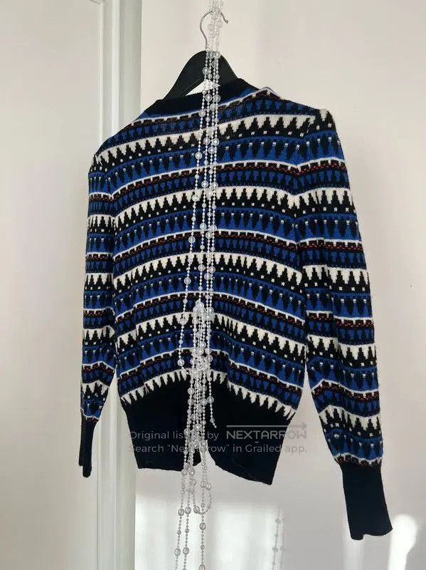 Yves Saint Laurent YSL Blue Knit Sweater for Women . Size M / US 6-8 / IT 42-44 - 4 Thumbnail