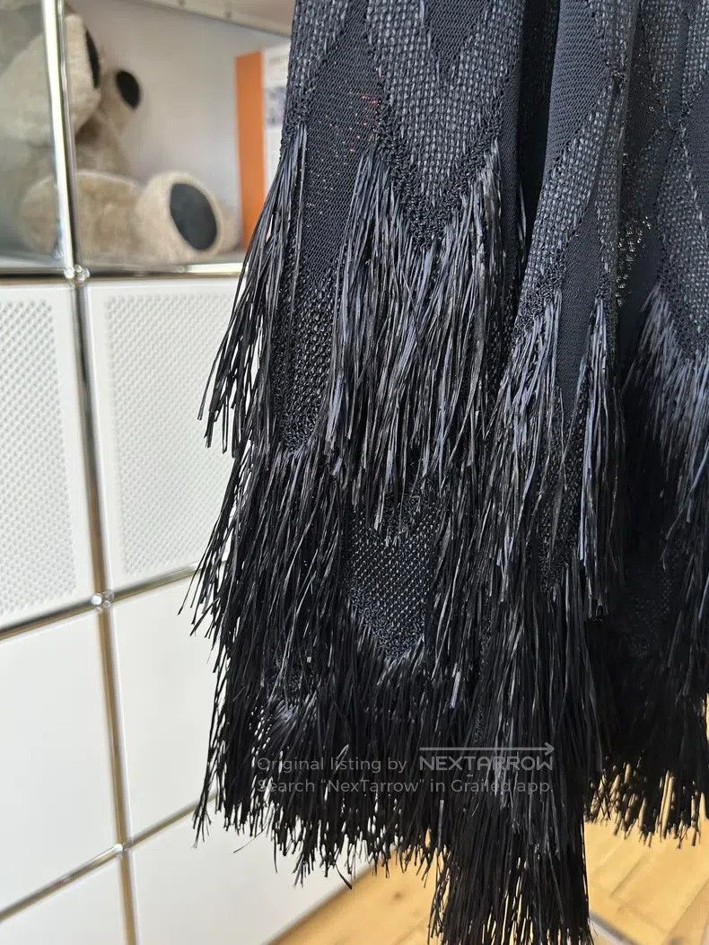 Alaia Alaia Black Fringe Knit Top Size XS / US 0-2 / IT 36-38 - 2 Thumbnail