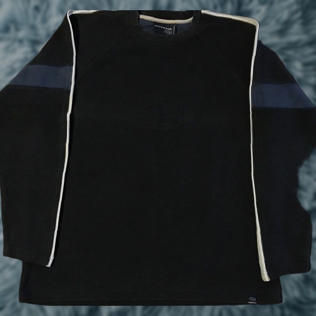 Quiksilver Vtg Gotcha Striped Sweater M L Surf Skate Vaporwave Grunge OP Billabong 90s Y2K Size US M / EU 48-50 / 2 - 1 Thumbnail