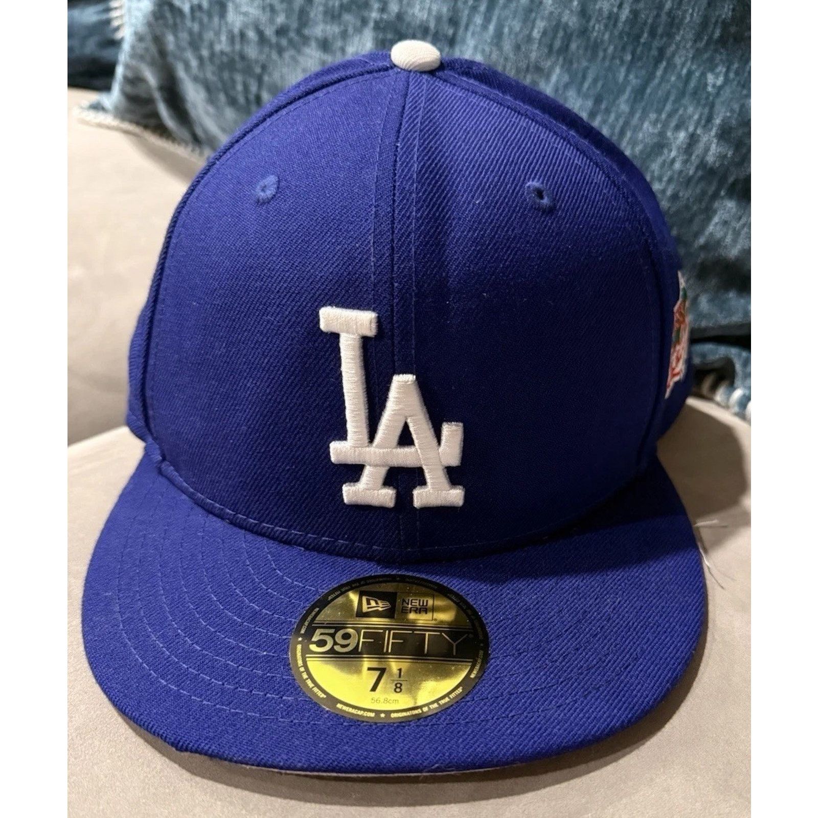 New Era New Era 59FIFTY LA Dodgers Fitted Hat Blue Size 7 1/8 Size 28 - 1 Thumbnail