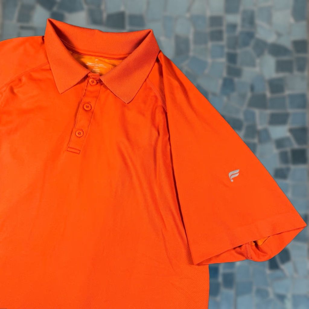 Fabletics Fabletics Polo Shirt Mens L Orange Solid Short Sleeve Casual Performance Stretch Golf Shirt Size US L / EU 52-54 / 3 - 1 Thumbnail