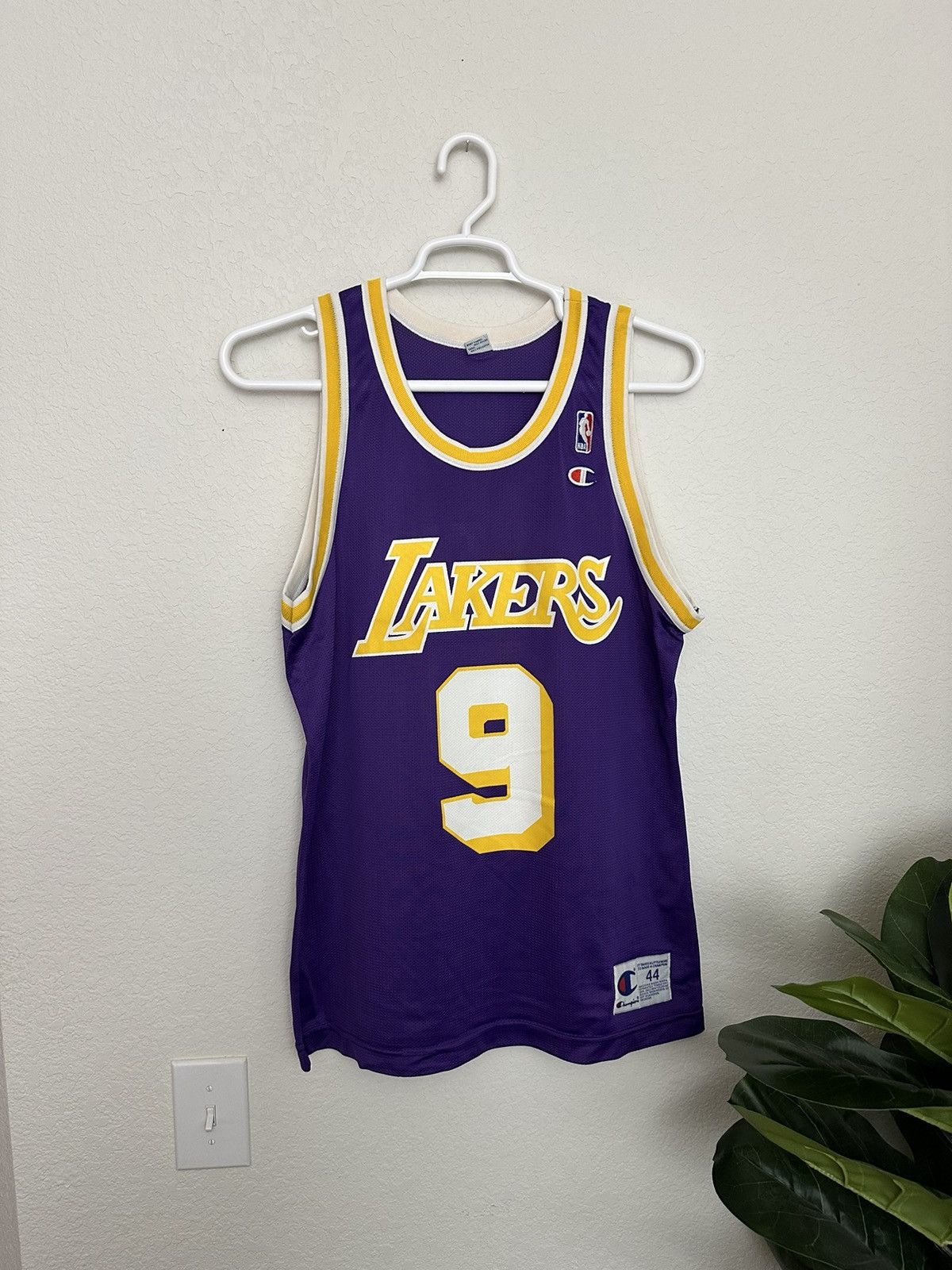 NBA × Vintage VINTAGE 90s NICK VAN EXEL LA LAKERS NBA CHAMPION JERSEY Size US L / EU 52-54 / 3 - 3 Thumbnail