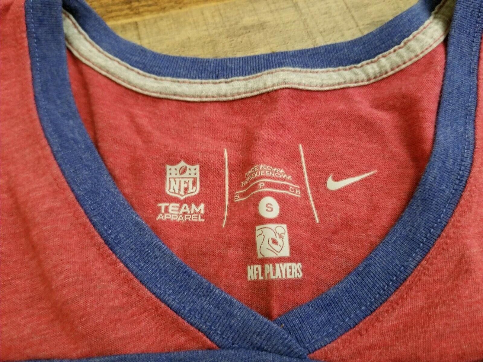 Nike Nike New York Giants Shirt Womens Small Manning V Neck Fit Size ONE SIZE - 4 Thumbnail