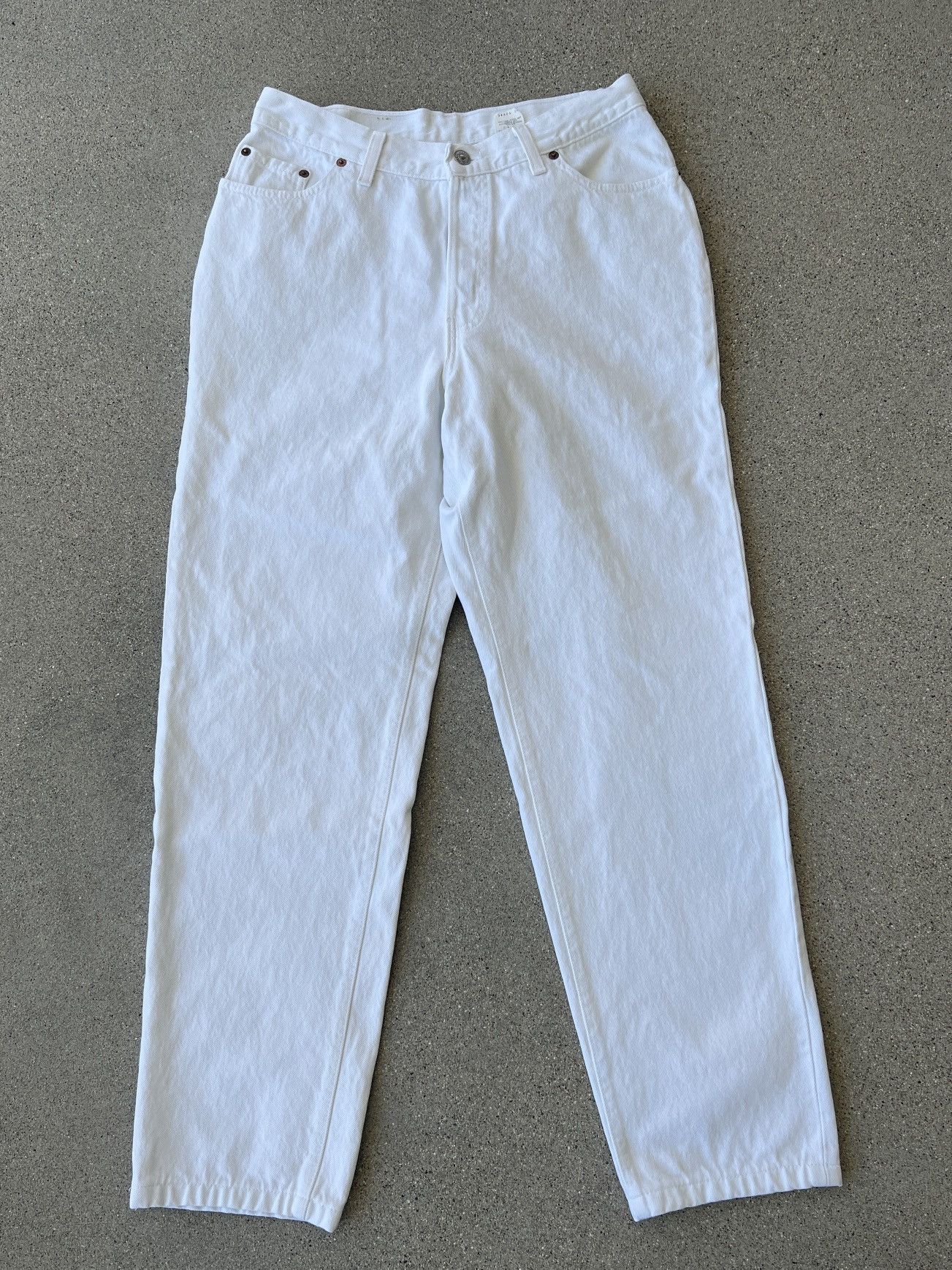 Levi's 1998 White Levis Denim Women Regular Fit Jeans Size 16M Size 38" / US 16 / IT 52 - 1 Thumbnail