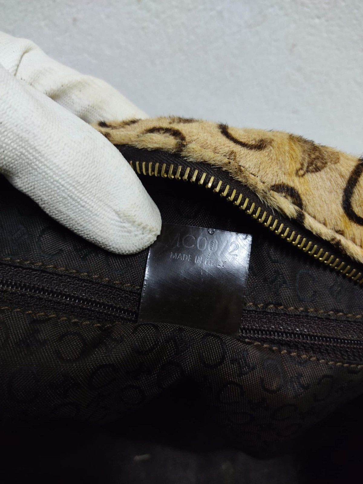 Celine × Vintage VINTAGE CELINE Bowling Bag In Printed Goatskin Brown Size ONE SIZE - 15 Thumbnail