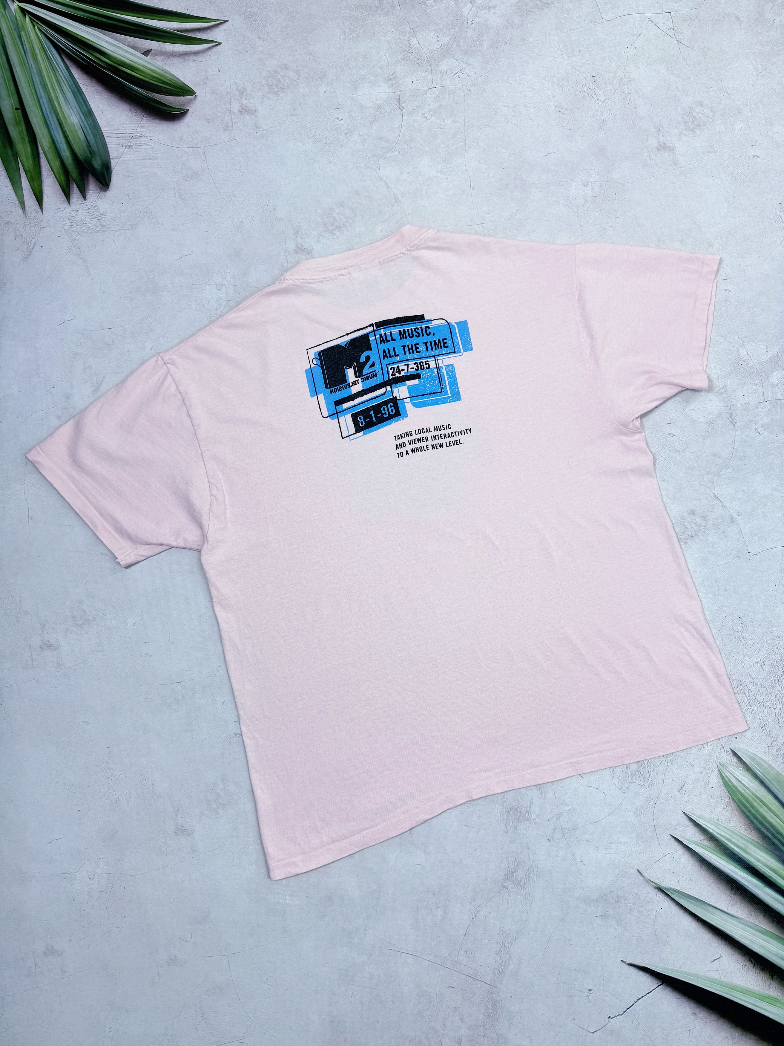 Hanes × Mtv × Vintage 1996 MTV 2 First Promo T-Shirt M2 Music Television Size US XL / EU 56 / 4 - 20 Thumbnail