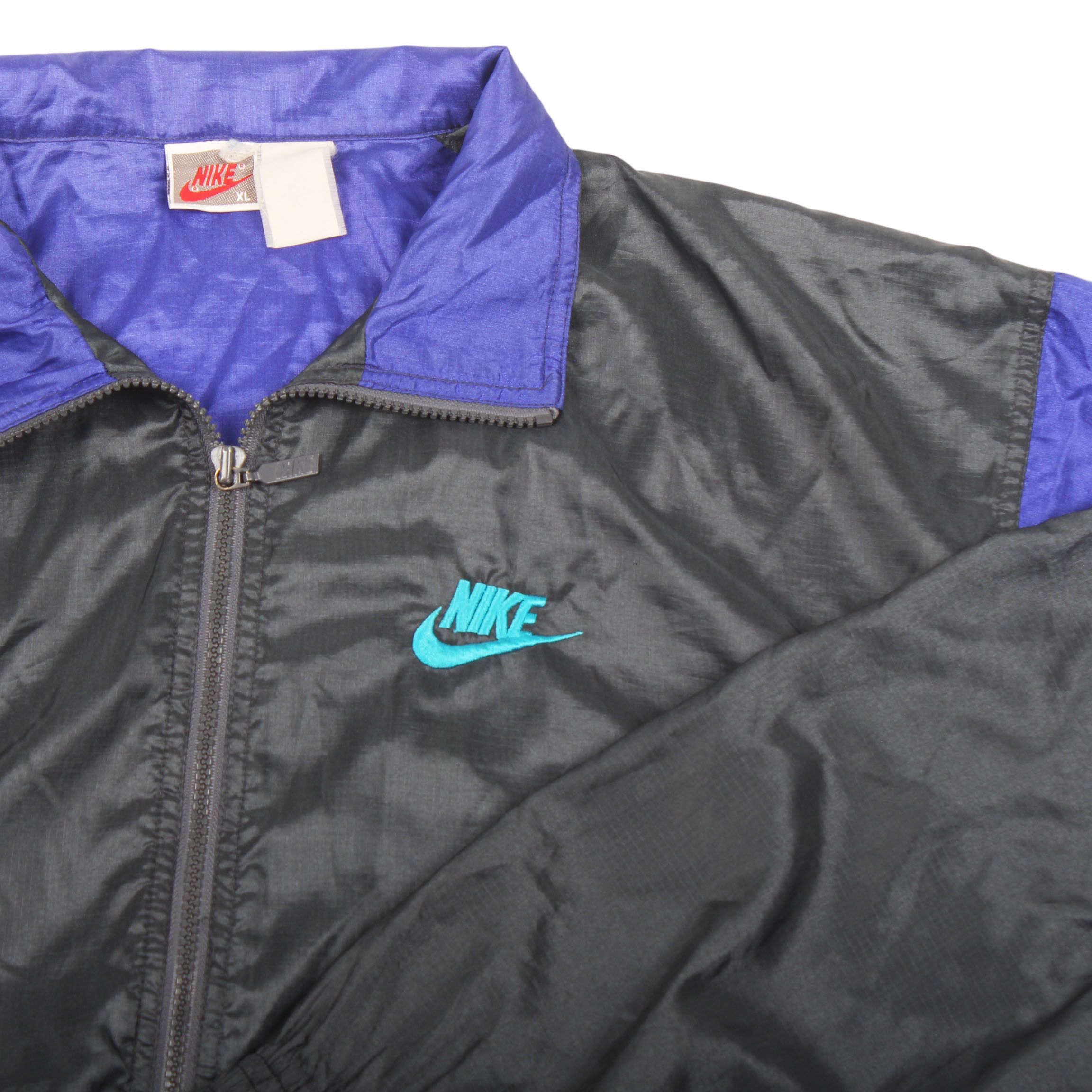 Nike Vintage Nike Big Swoosh Logo Windbreaker Jacket Size US XL / EU 56 / 4 - 4 Thumbnail