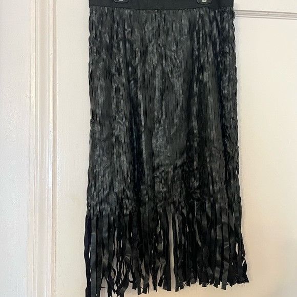 Other DO+BE Do & Be Black Pencil Fringe Tassel Skirt Size 28" / US 6 / IT 42 - 6 Thumbnail