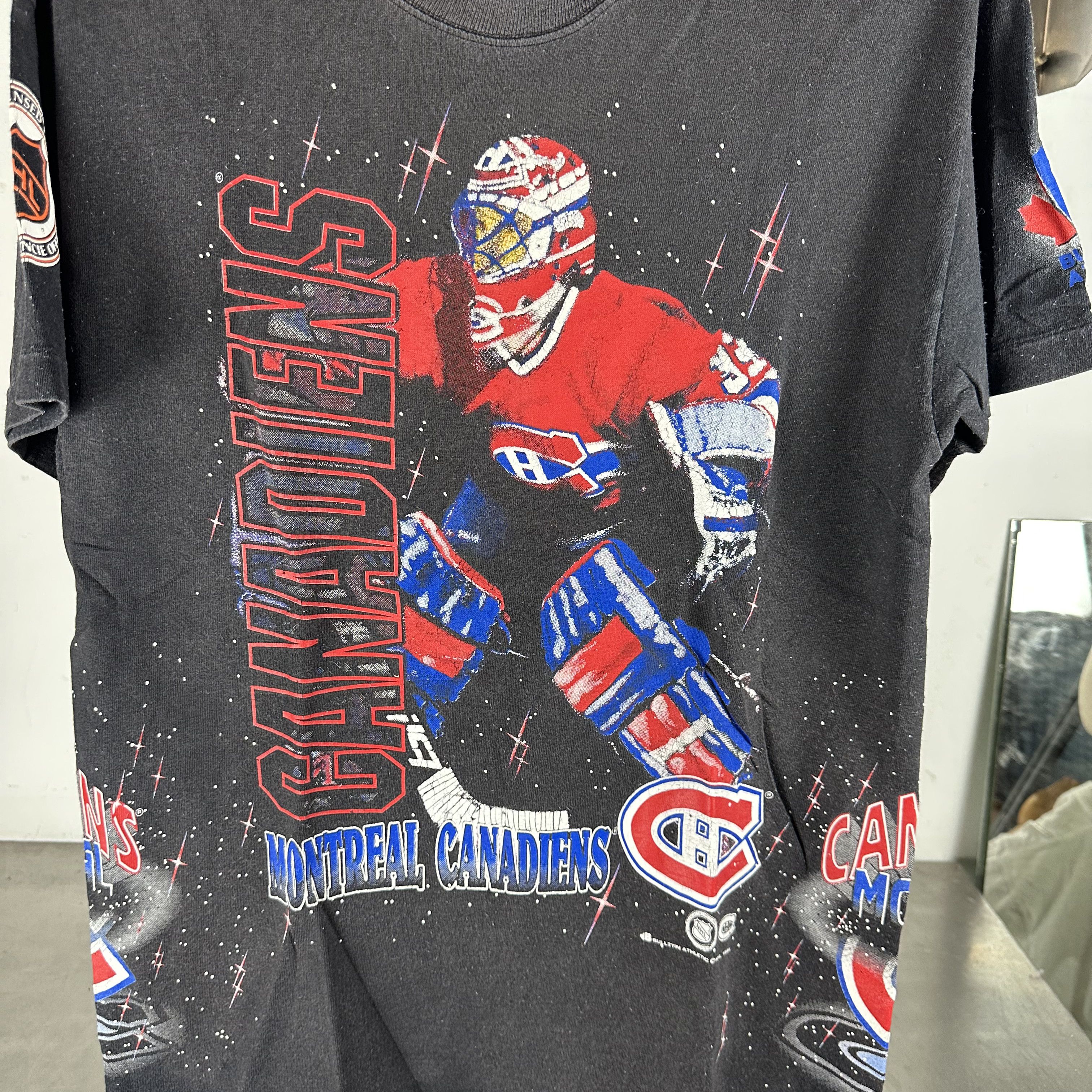 Vintage 1994 Montreal Canadiens Bulletin Athletic AOP XL T-Shirt Size US XL / EU 56 / 4 - 2 Thumbnail